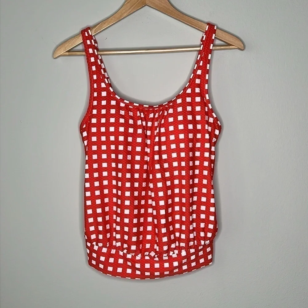 Sea Level Swim Australia Le Damier Blouson Multifit Singlet Tankini Red Check